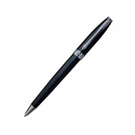 Parker  fusion matte black chrome trim twist type ball pen SKU 26452