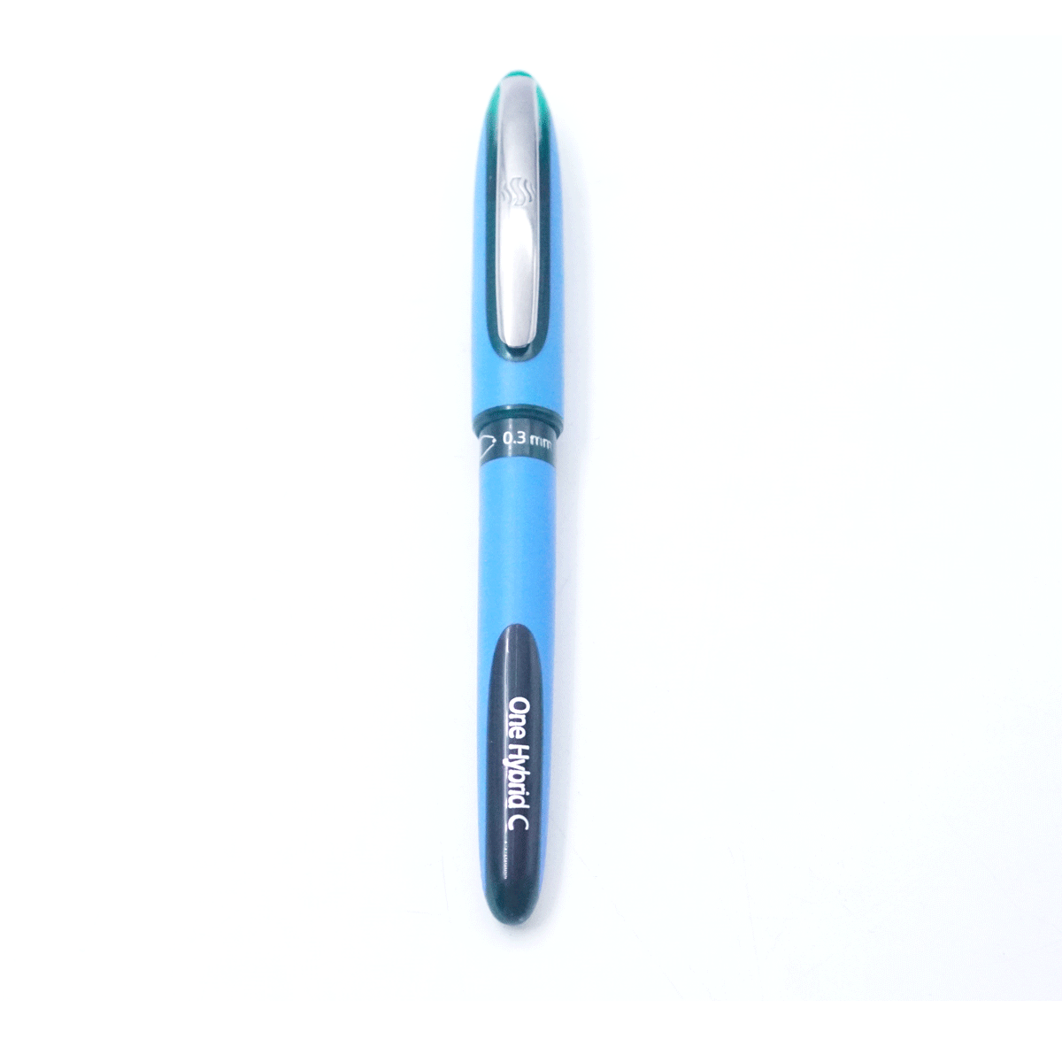 Schneider Sky Blue color body with Green Writing ink 0.3 mm tip cap Type document writer gel pen SKU 26547