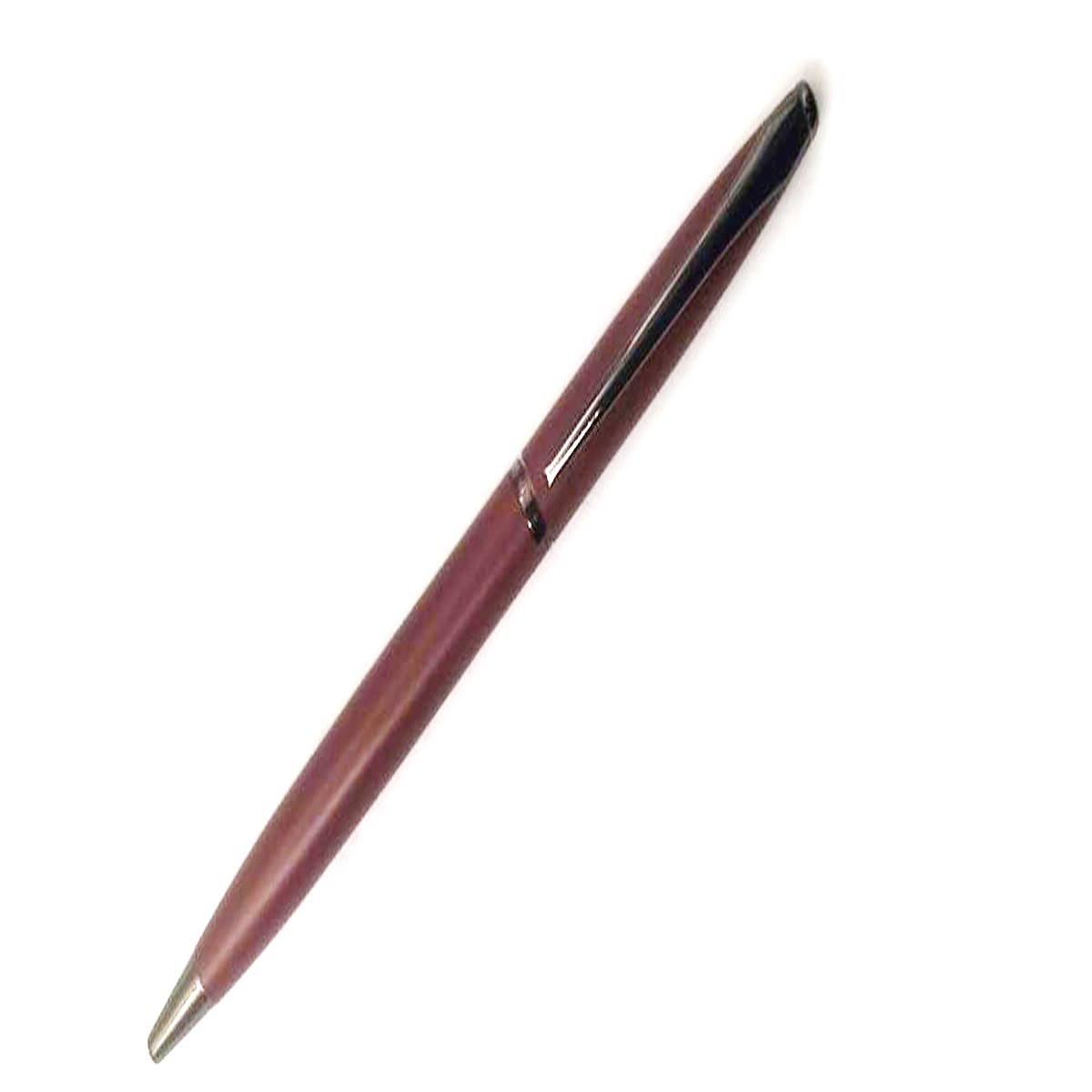 penhouse.in 909 matt Marrown Color  Silver Clip Twist Type Medium Nib Ball Pen SKU 26564