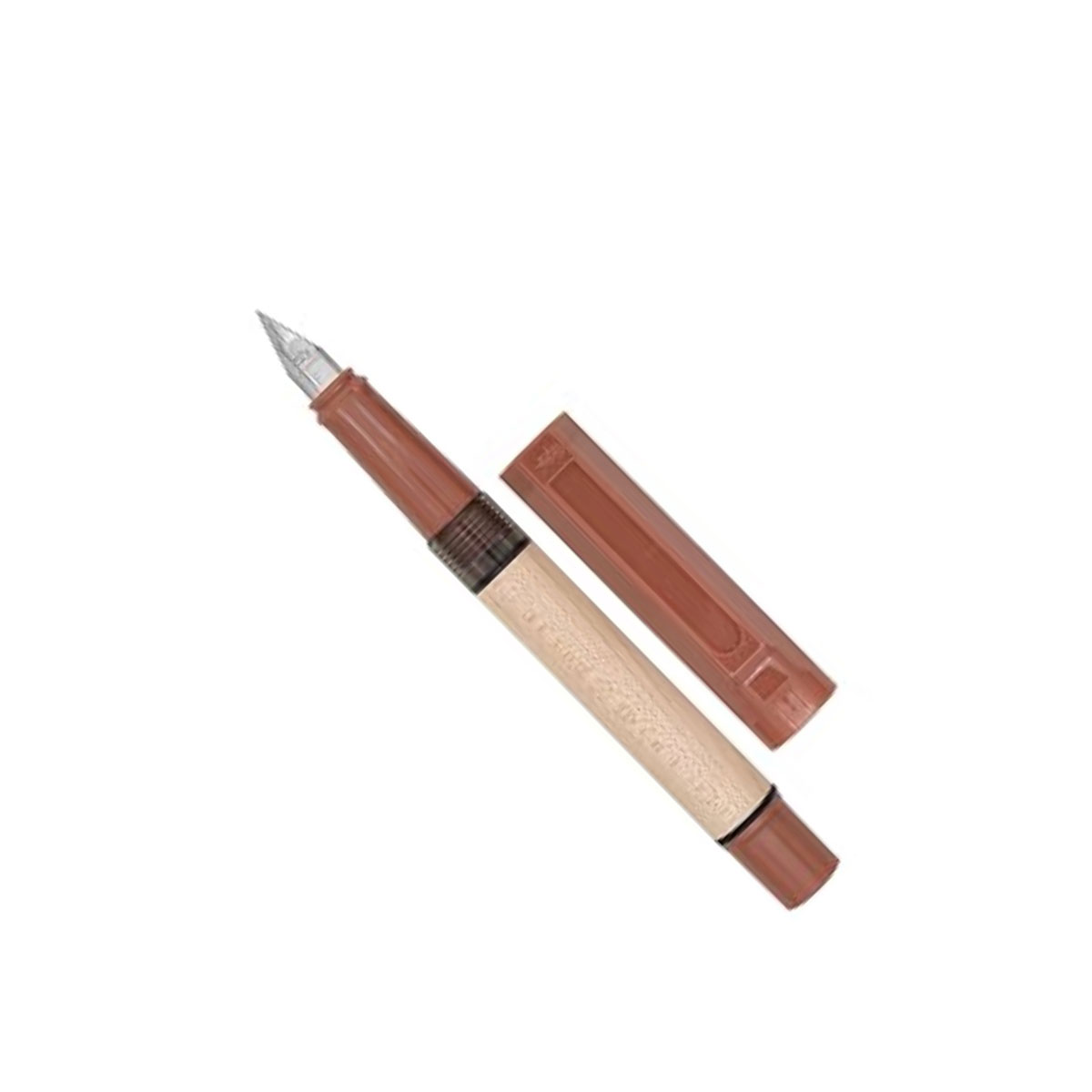 Jinhao 62 Sandal Wood Body Cap Brown Color  Fine Nib Converter Type Fountain Pen SKU 26577