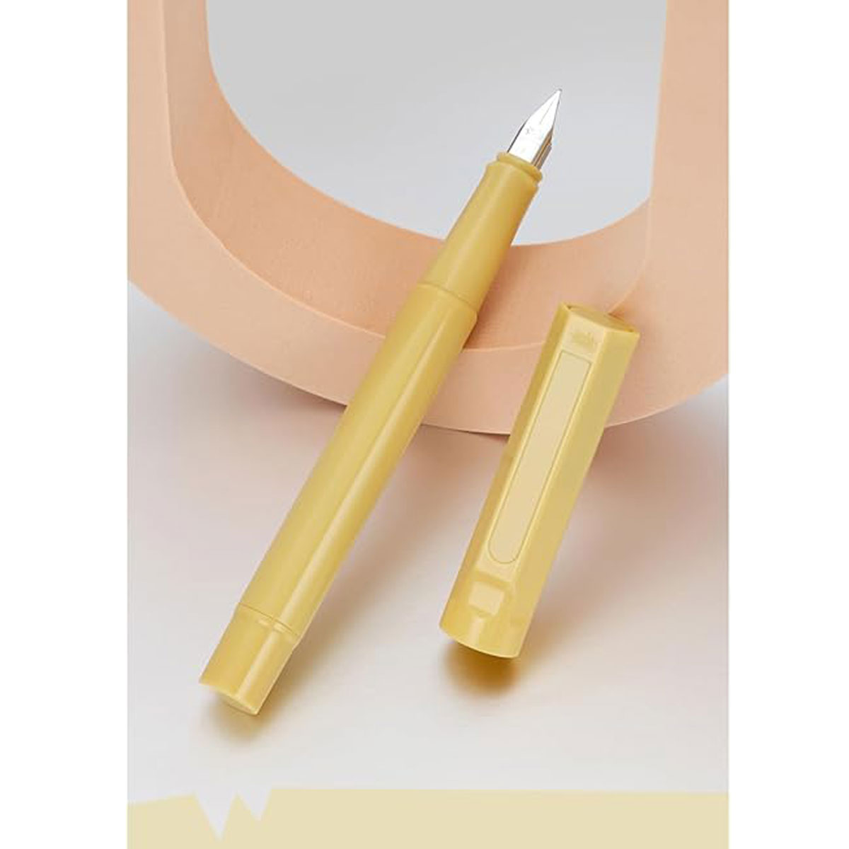 Jinhao 62 Full Plastic Fine Nib Yellow Color Converter Type Fountain Pen SKU 26581