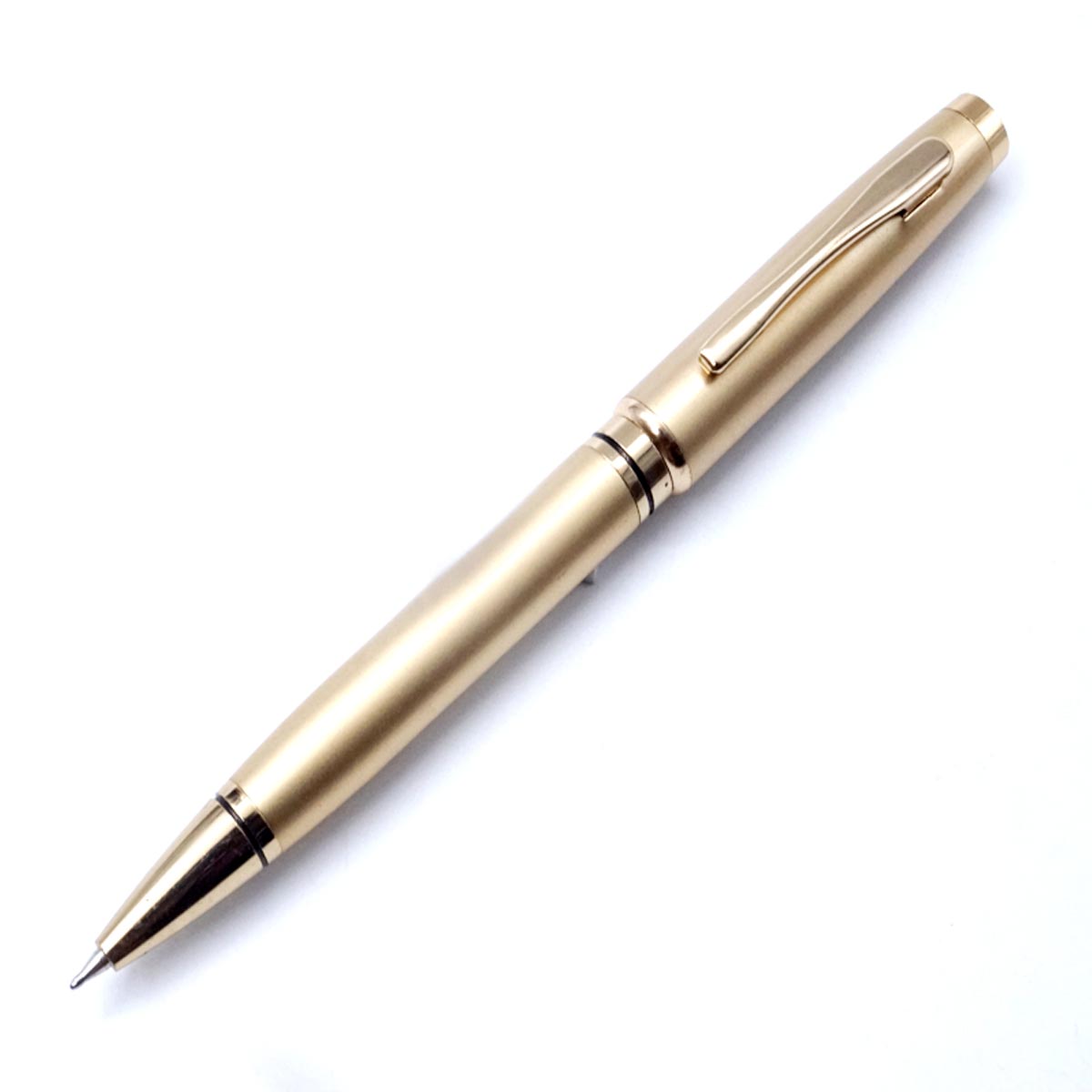 penhouse.in Gold Color Body With Gold Clip Twist Type Ball Pen SKU 26688