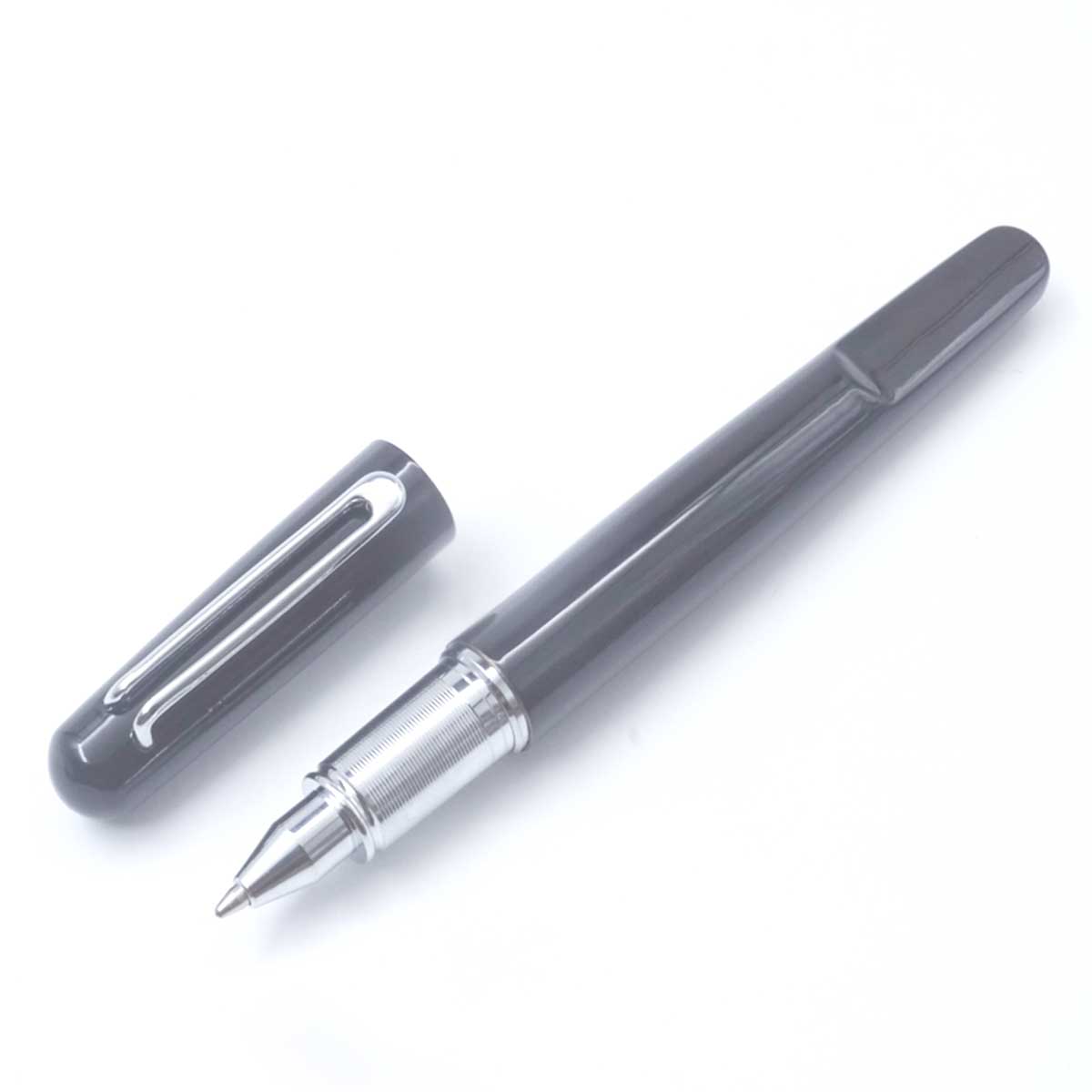 penhouse.in Glossy Black Color Body With Silver Clip Medium Tip Cap Type Ball Pen SKU 26859