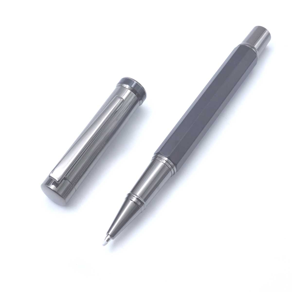 penhouse.in 1809 Matte Black With Metal Clip Fine Tip Cap Type Roller Ball Pen SKU 26906
