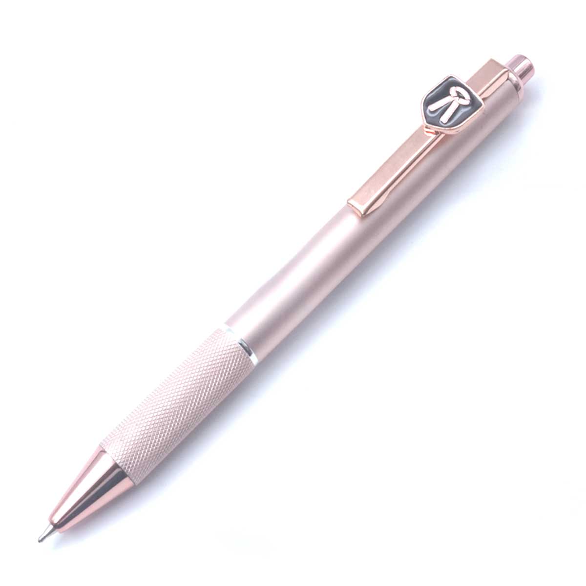 penhouse.in Rose Gold Color Body Advocate Symbol Retractable Type Ball Pen SKU 26988