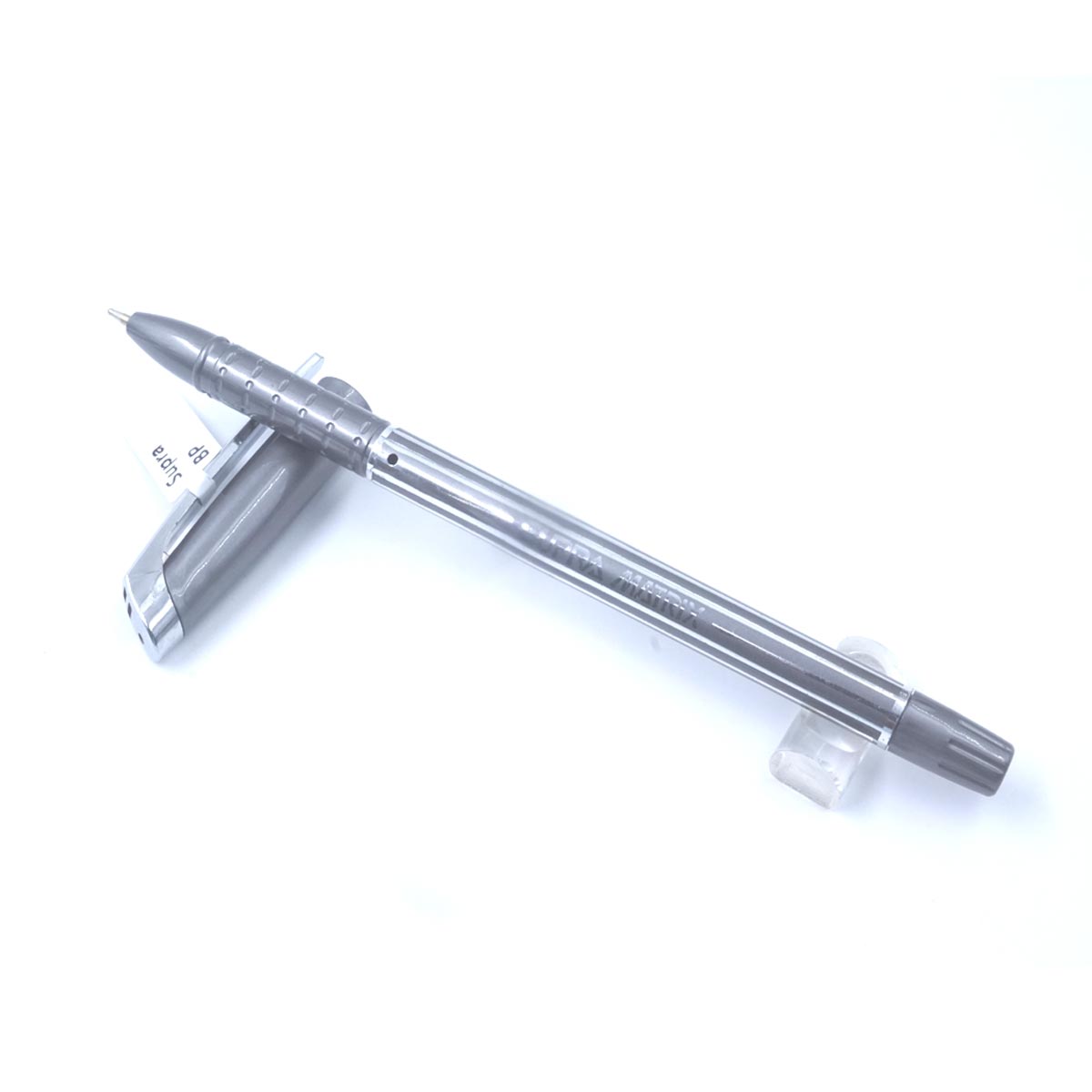 Supra Matrix Grey Color Body Black Writing Cap Type Ball Pen SKU 27030