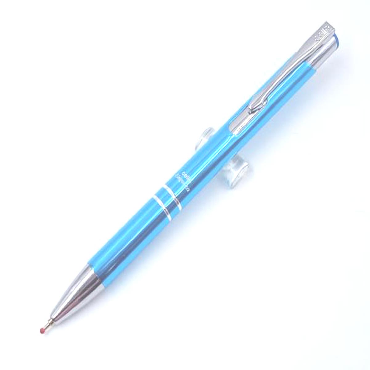 Cello Eleganza Blue Color Body Silver Clip Retractable Type Ball Pen SKU 27070