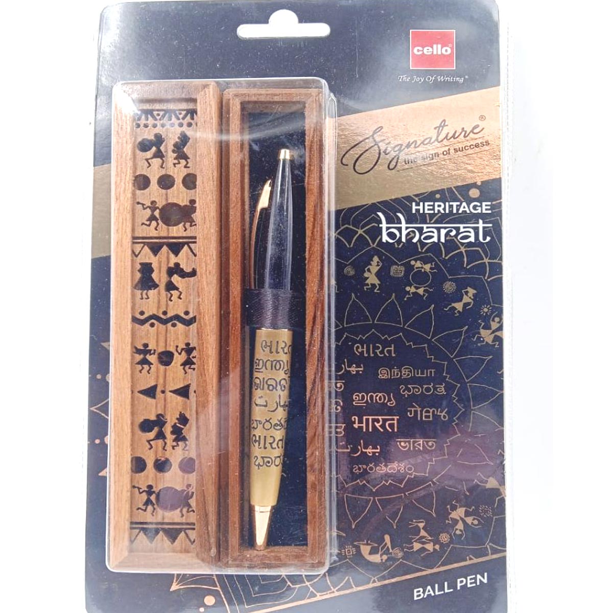 Cello Signature Heritage Black With Copper Color Twist Type Ball Pen SKU 27073