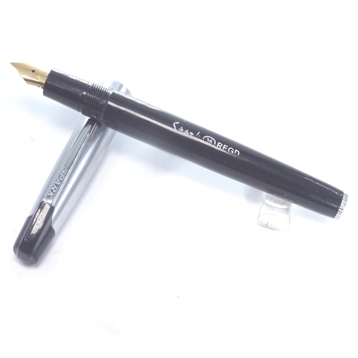 Spark 36 Black Color with Silver Cap Eye Dropper Type Fountain Pen SKU 27100