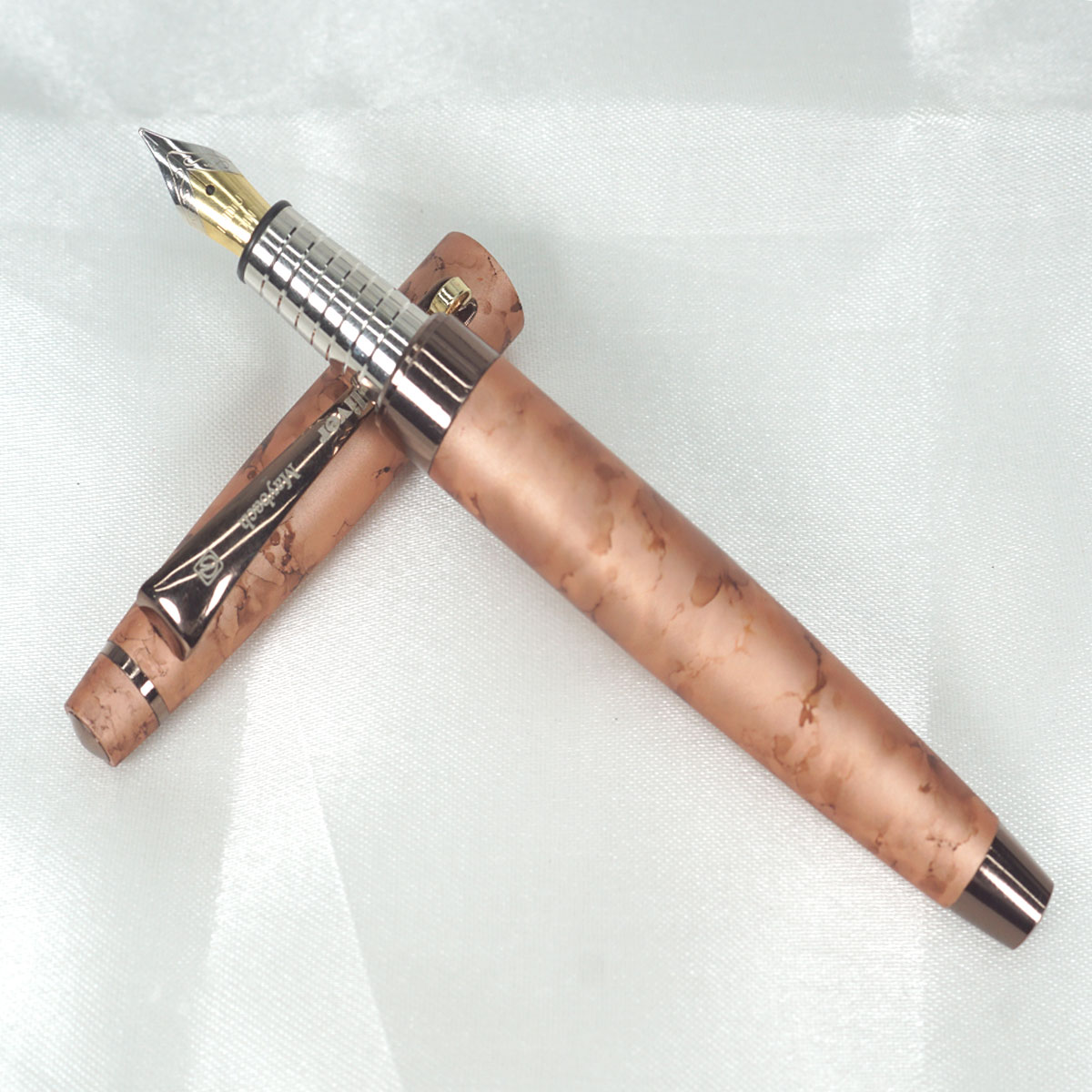 Oliver Maybach Beige Coffee Color With Clip  Fine Tip Cartridge Type Fountain Pen SKU 27184