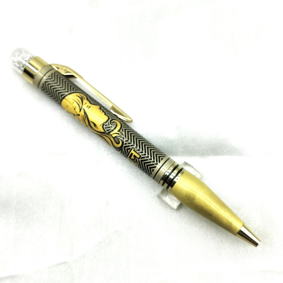 penhouse.in Zodiac Gemini Design Top On Crystal Twist Type Ball Pen SKU 27264
