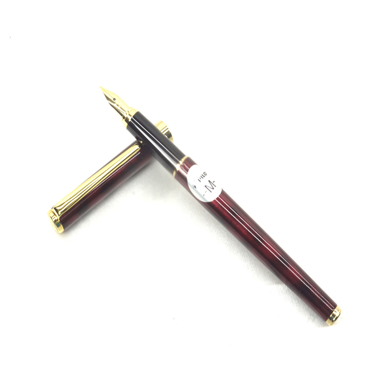 Pilot 2105-Cavalier Black and Red Color Gold Clip with Medium Nib Converter Type Fountain Pen SKU 27323