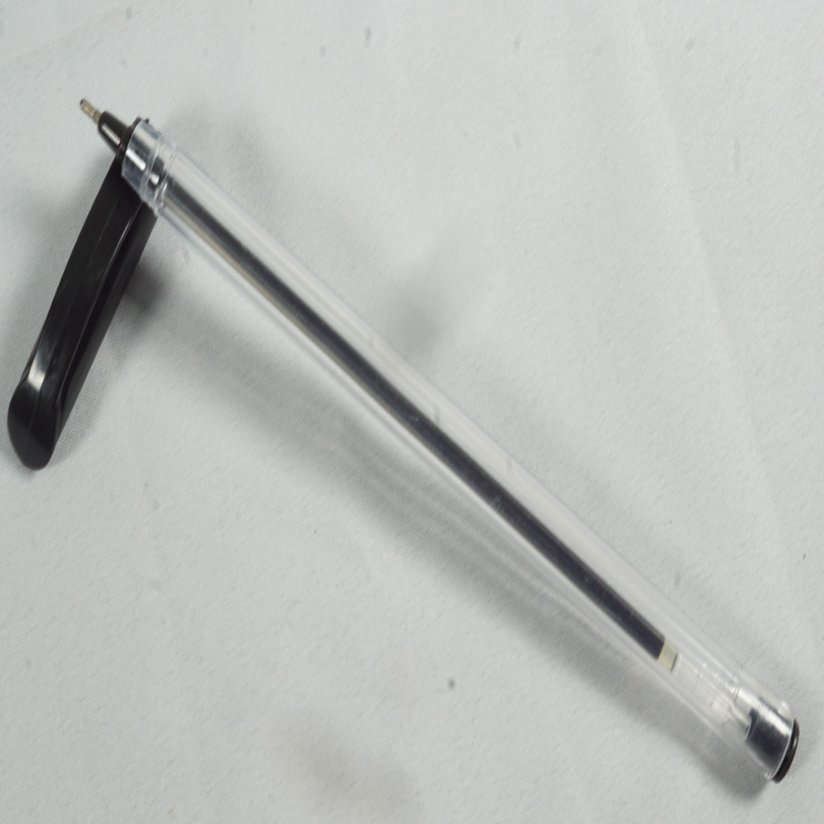 Ukoba Tranparent Body Black Cap and Black Writing Ball Pen SKU 27511