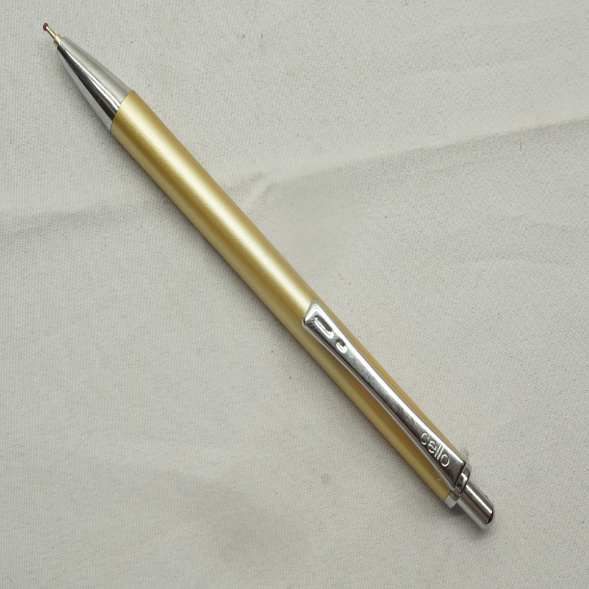 Cello Swift yellow Color Body Silver Clip Retractable Ball Pen SKU 27582