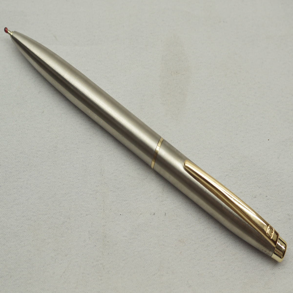 Cello Platino Full Silver Color and Gold Clip Twist Type Ball Pen SKU 27589