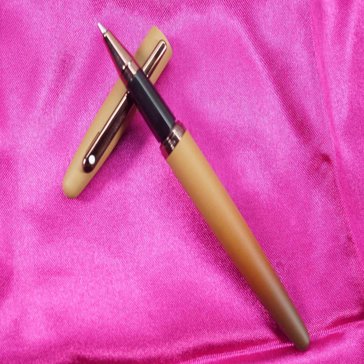 Sheffer VFM E9428 Coffee Edition Matt Brown With Regal Brown PVD Trim Roller Ball SKU 27710