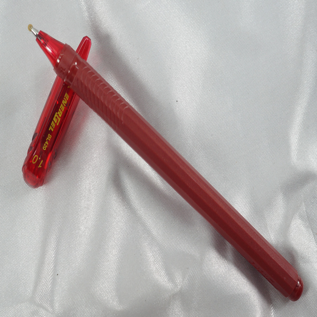 Pentel EnerGel BL420 Red Color Body and Cap  1.0MM Gel Roller Pen SKU 27902