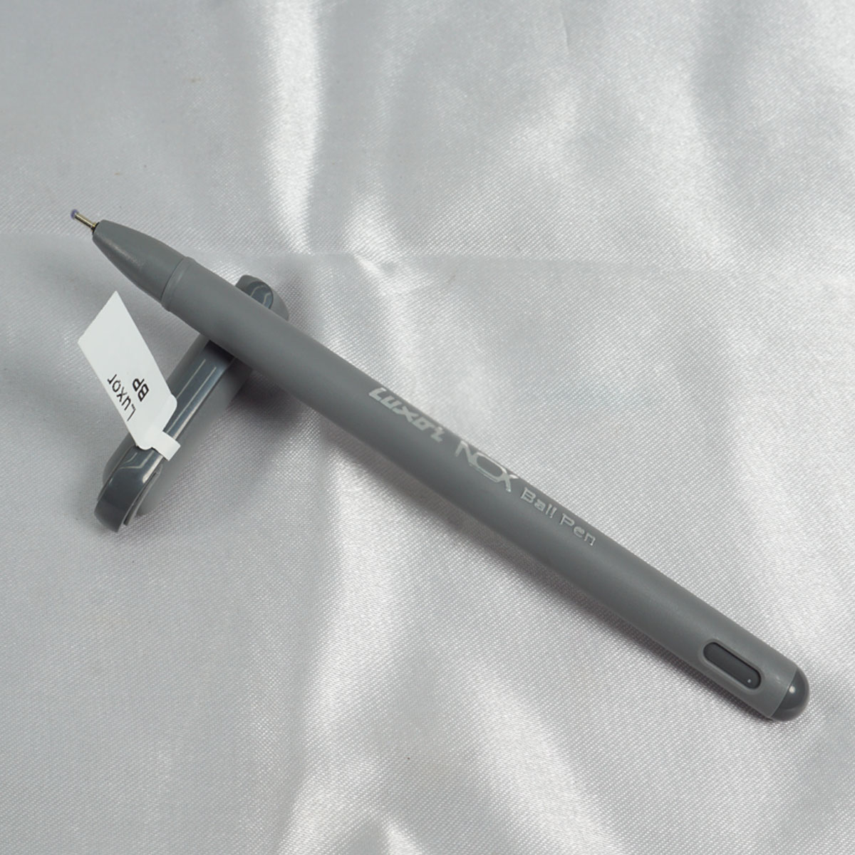 Luxor NOX Grey Color Body Black Writing Cap Type Ball Pen SKU 27903