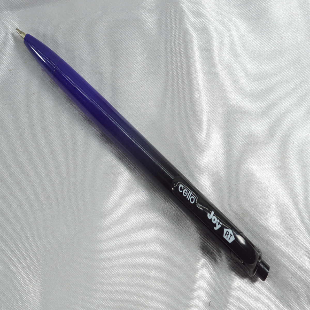 Cello Joy RT Dark Blue Color Body  With Black Color Clip & Black Writing Retractable Type Ball Pen SKU 27929