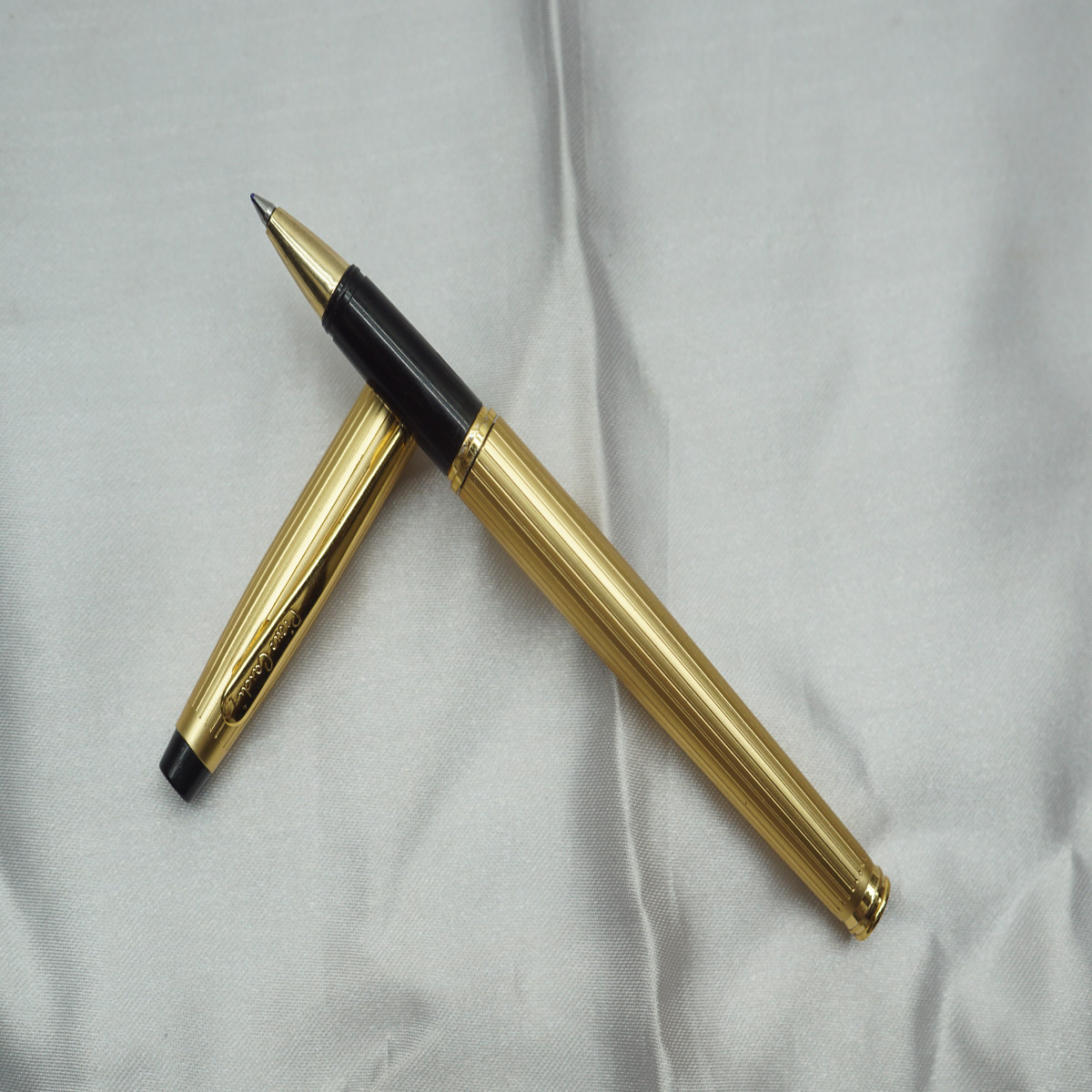 Pierre Cardin Kriss Full Gold Color Body and Cap Fine Tip Roller Ball Pen SKU 27975