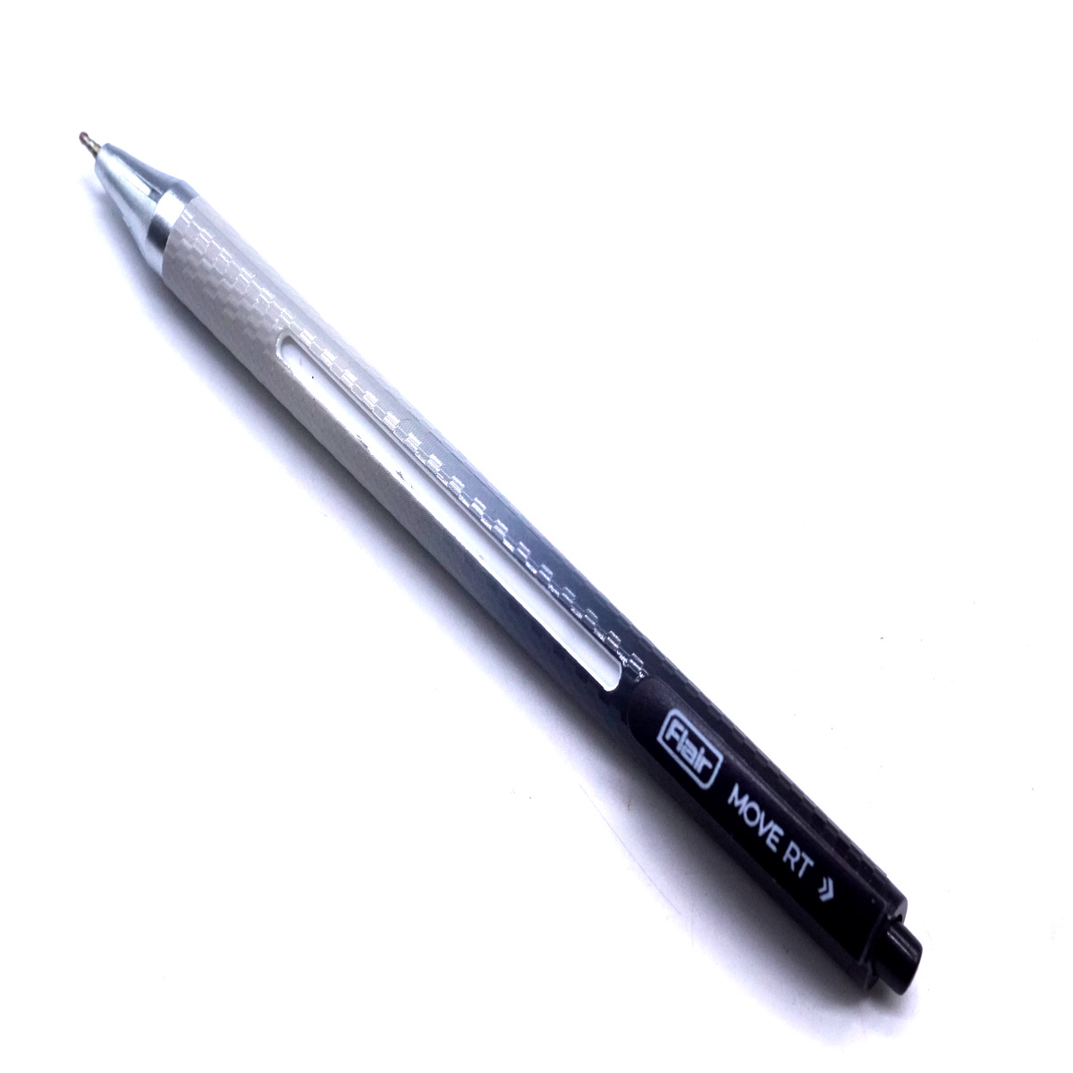 Flair Move RT Black With Grey Color Body With Black Writing Retractable Ball Pen SKU 28200
