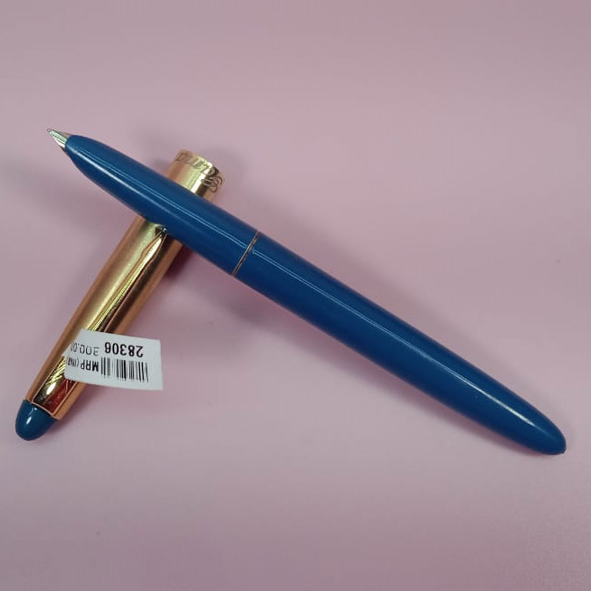 Gama Turquoise Blue Color Body With Gold Cap And Clip Eye Dropper Model Fountain Pen SKU 28306