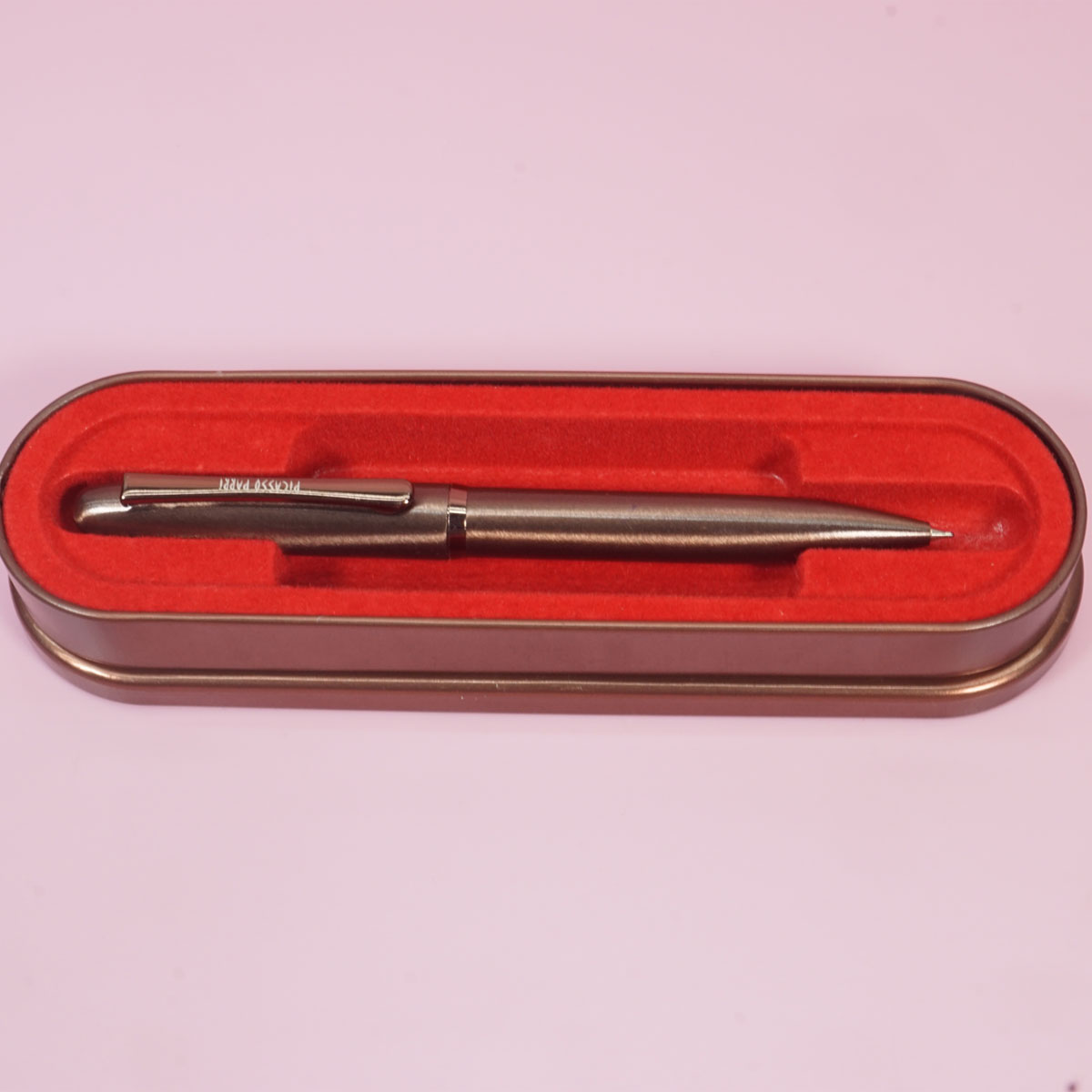 Picasso Parri Coffee Smell Brown Color Body And Clip Twist Type Ball Pen SKU 28412