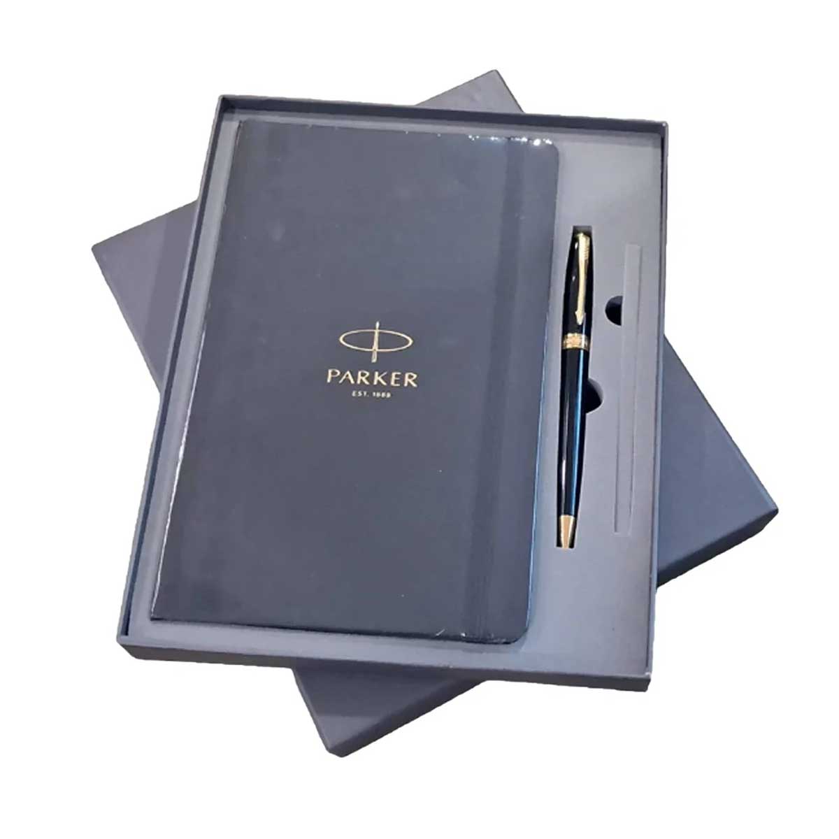 Parker Fushion Matte Black  GT Ball Pen and A6 Note Book Gift Set SKU 28478