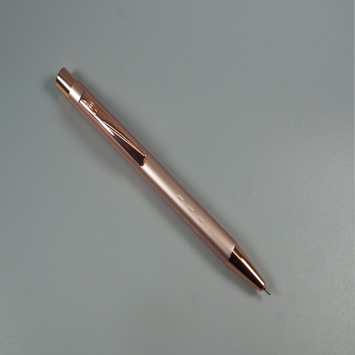 Flair Magna Rose Gold Color Body with Copper Clip and Grip Metal Retractable Ball Pen  SKU 28499