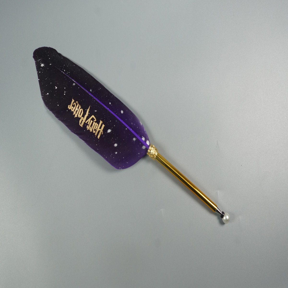 penhouse.in Harry Potter Feather Purple Color with Gold Body Quill Ball Pen SKU 28549