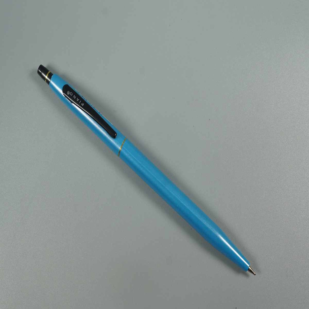 Piano Blue Color Body with Black color Clip Retractable Ball Pen SKU 28579