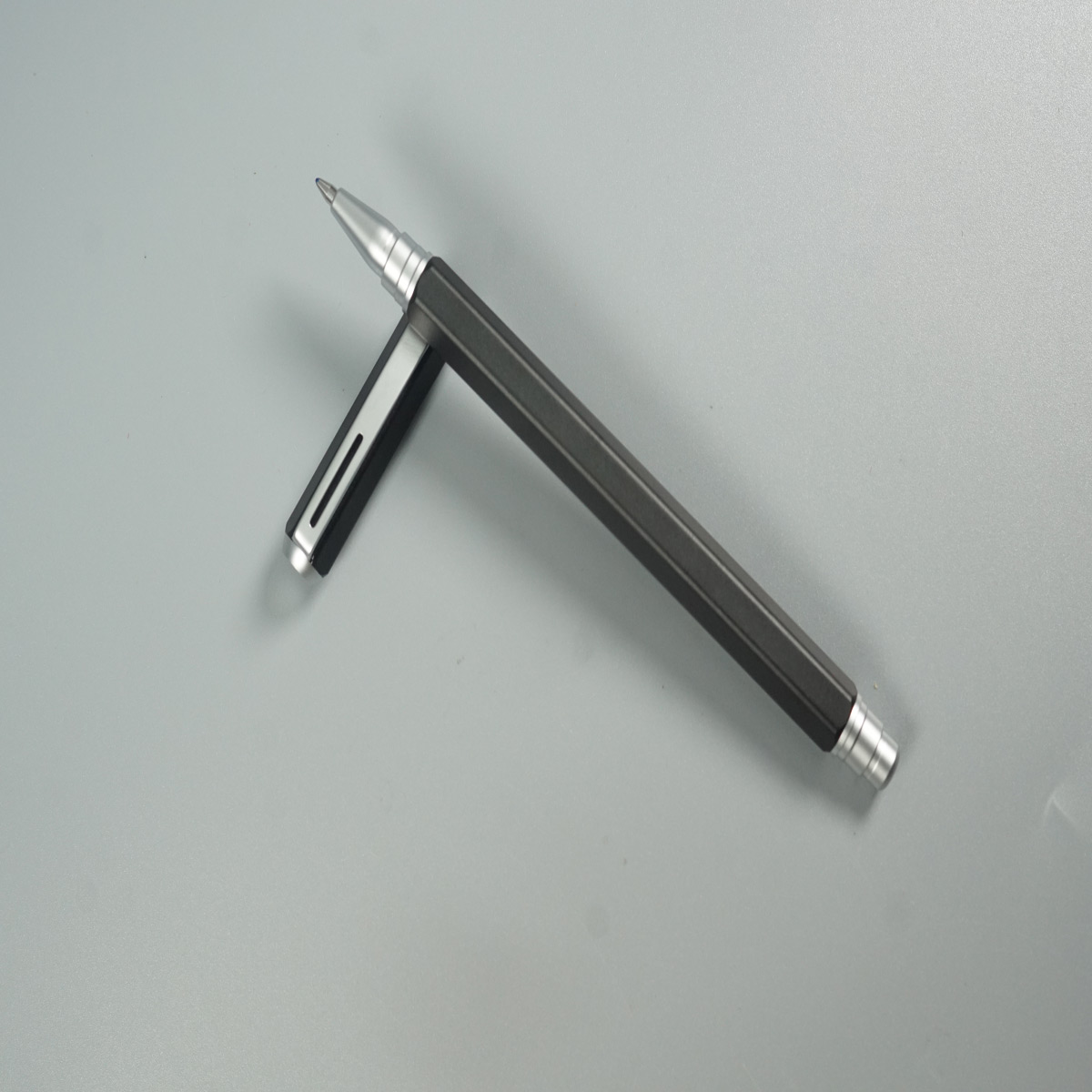 Pentel BL667AC Energel 0.7mm  Matte Black Color Body and Cap with Silver Clip and Grip Roller Gel Pen SKU 28598