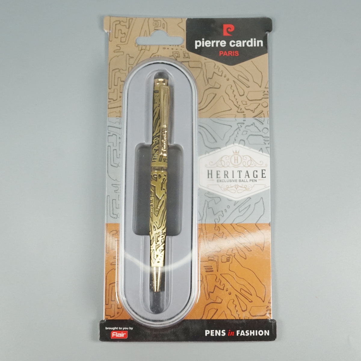 Pierre Cardin Heritage Gold Color Body And Clip Twist Type Ball Pen SKU 28607