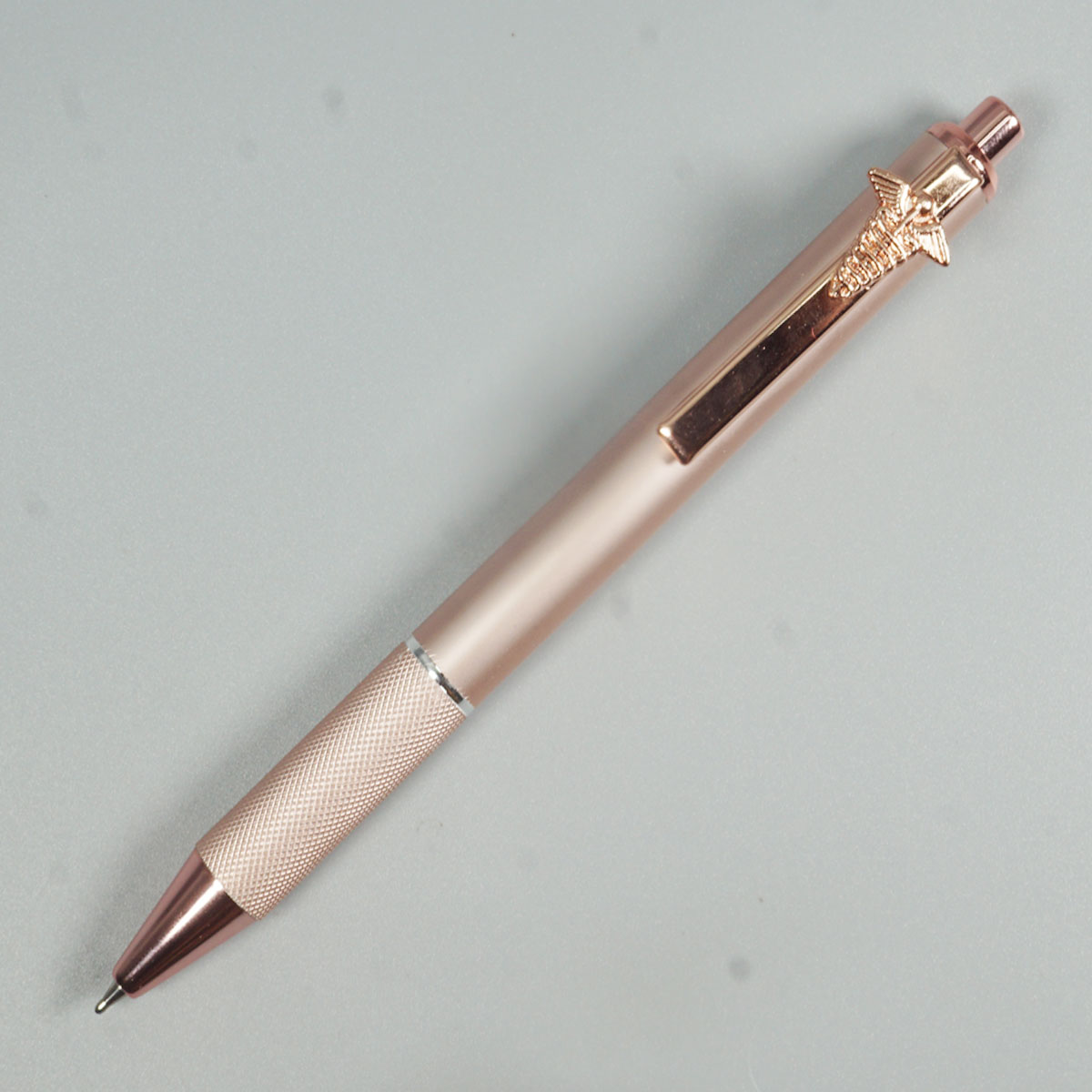 penhouse.in Rose Color Body Body And Doctor Symbol On Clip Retractable Type Ball Pen SKU 28610