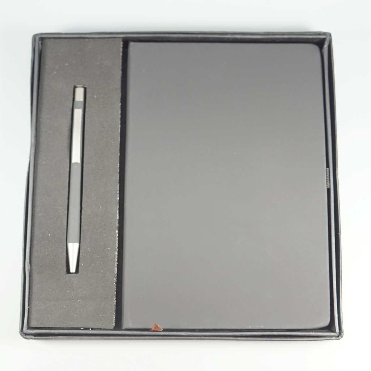 penhouse.in Black Color A5 Note Book And Black With Grey Color Clip Retractable Type Ball Pen SKU 28624