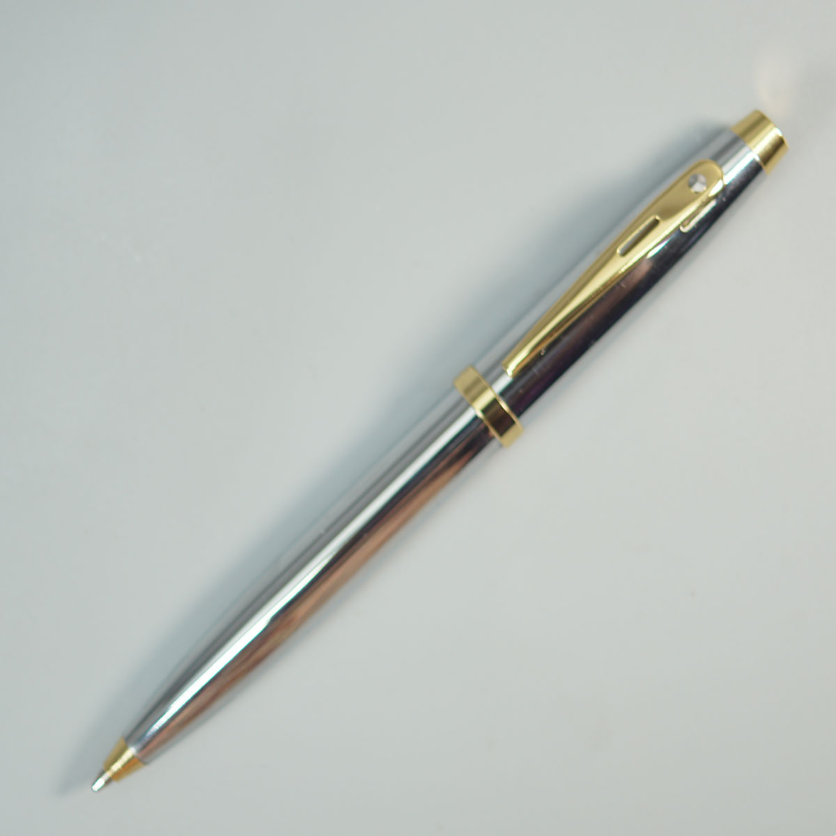 penhouse.in 722 Silver Color Body With Gold Color Trim And Clip Twist Type Ball Pen SKU 28662