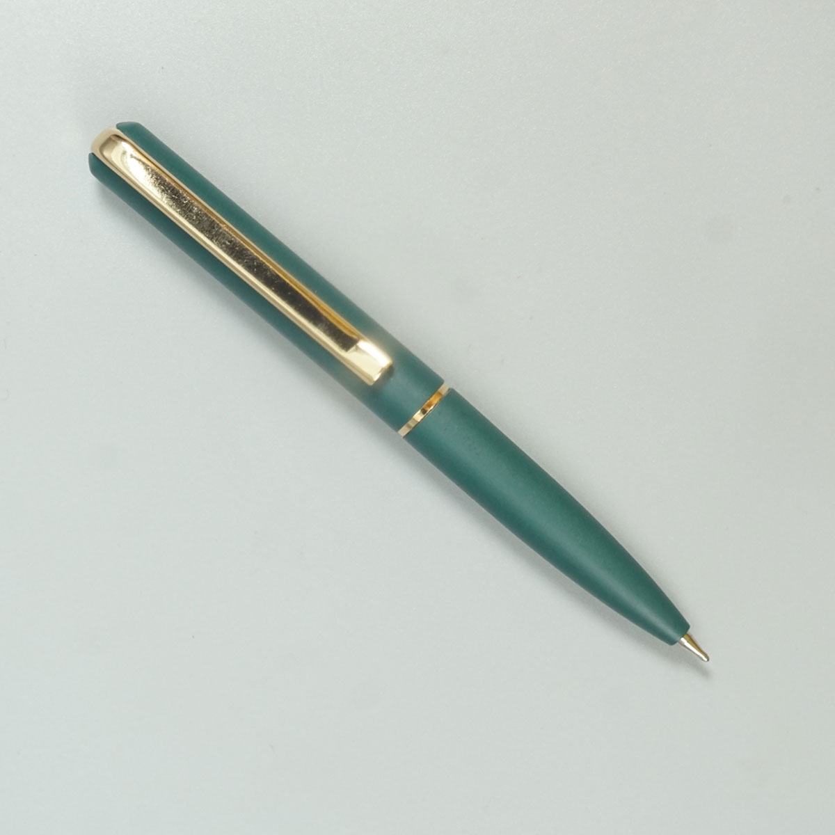 penhouse.in Mini Matte Green Color Body With Gold Color Clip Twist Type Ball Pen SKU 28714