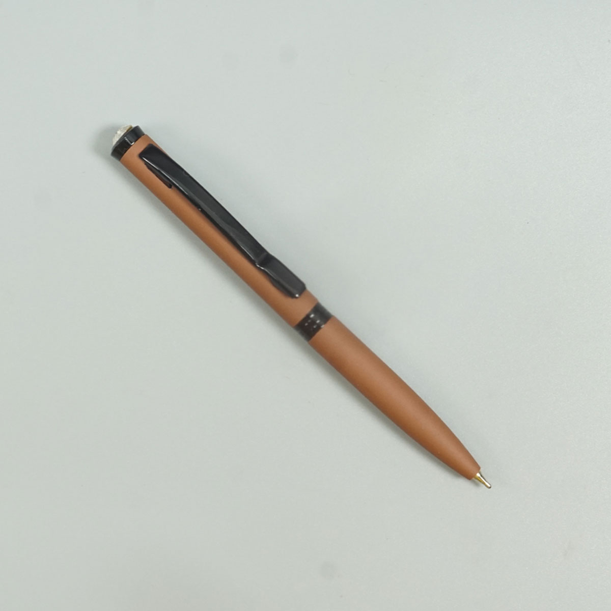 penhouse.in Brown Color Body With Black Color Clip Twist Type Ball Pen  SKU 28720