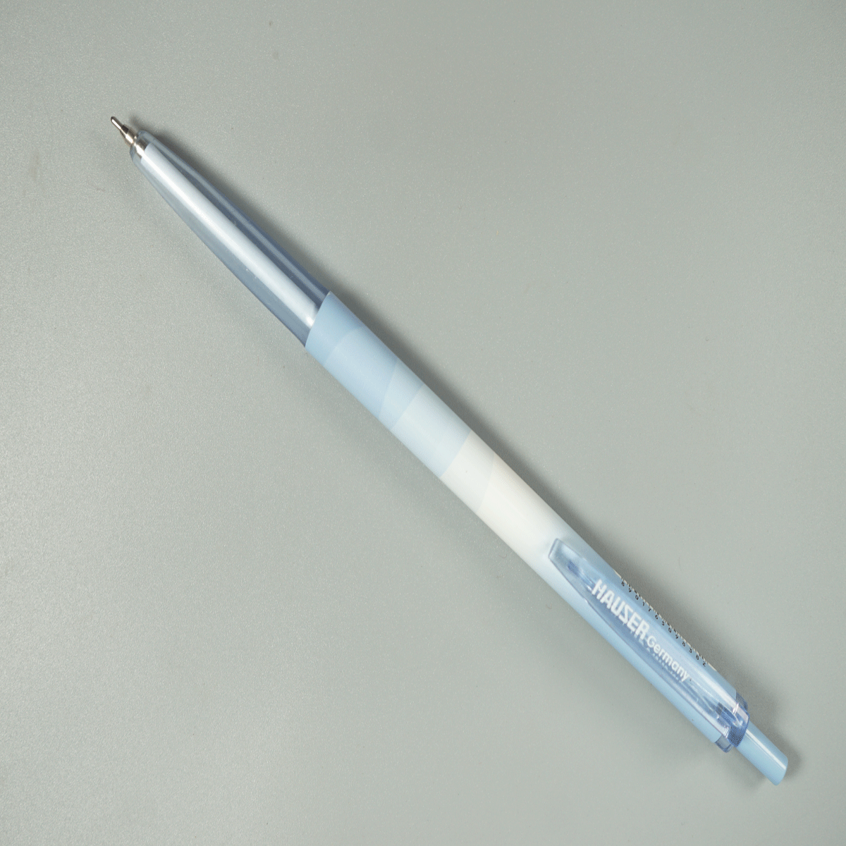 Hauser Auto-Click Light Blue Color Body and Clip Retractable Ball Pen SKU 28722