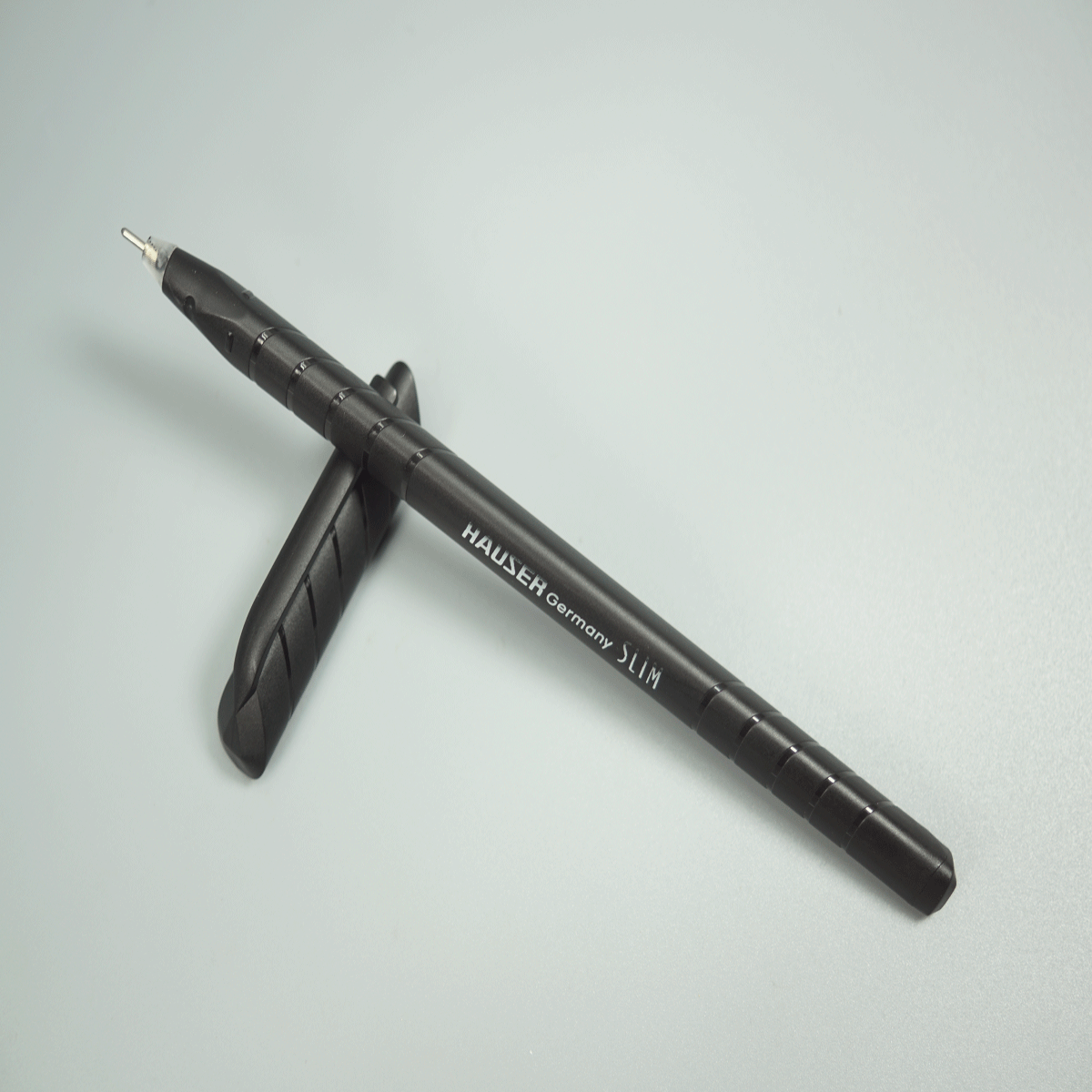 Hauser Slim Full Black  Color Body and Cap Black Writing Ball Pen SKU 28731
