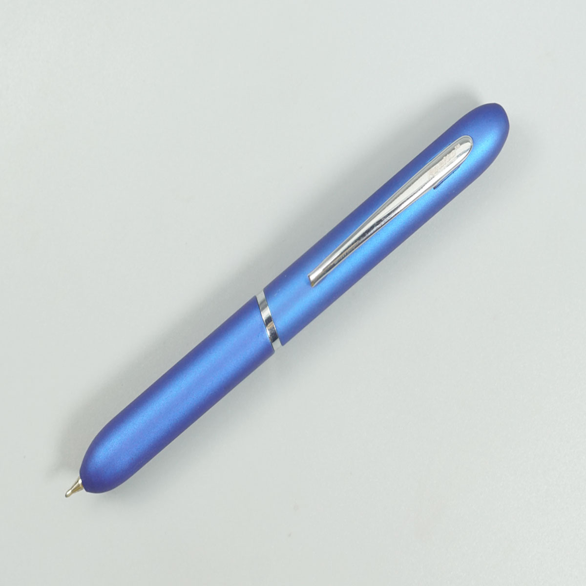 Realto Mini Glossy Blue Color Body With Silver Color Clip Twist Type Ball Pen SKU 28756