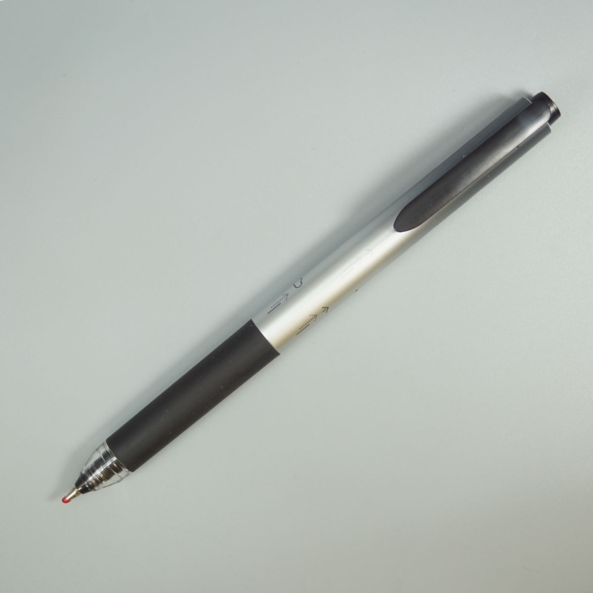 Hauser Gravity Silver With Grey  Color Body And Retractable Type Ball Pen SKU 28779