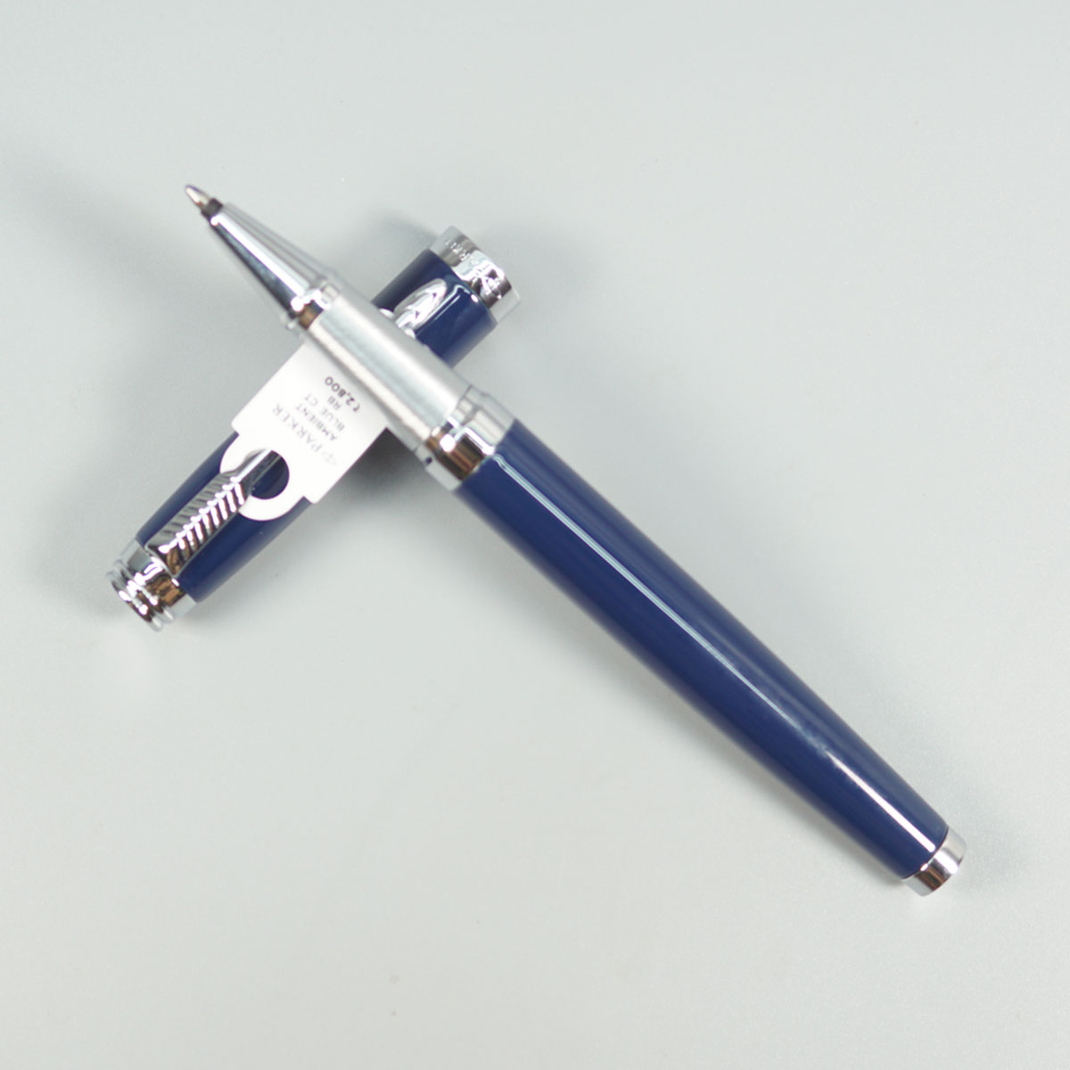 Parker Ambient Blue Color Body With Silver Clip And 0.7mm Medium  Tip Roller Ball Pen SKU 28792