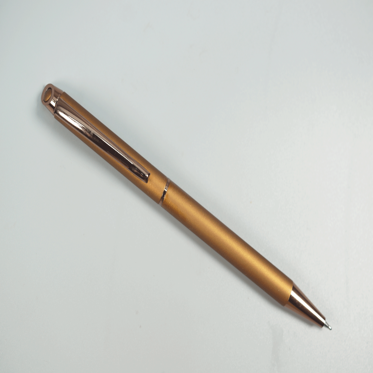 penhouse.in Matte Brown Color Body and Clip Twist Type Ball Pen SKU 28801