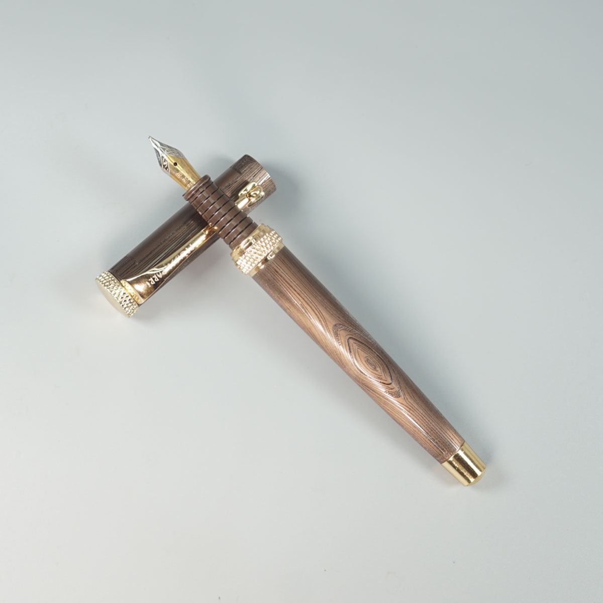 Picasso parri Brown Color Body With Gold Color Clip Fine Nib And Eye Dropper Model Fountain Pen SKU 28815
