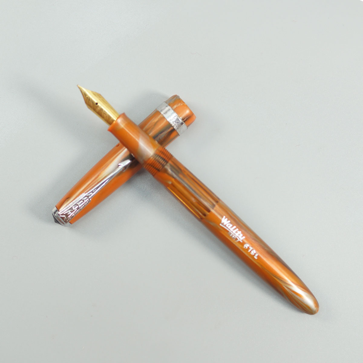 Airmail 61- Wality - Orange Color Body Medium Nib Eye Dropper Model Fountain Pen SKU 28836