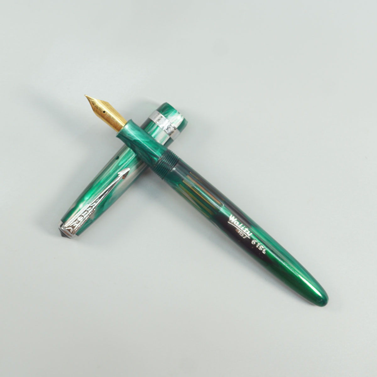 Airmail 61- Wality - Green Color Body Medium Nib Eye Dropper Model Fountain Pen SKU 28837