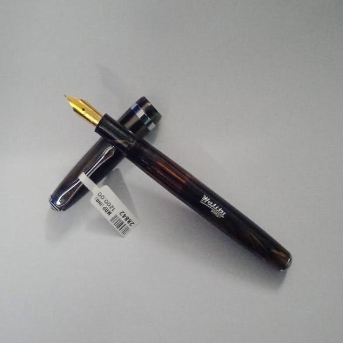 Airmail- Wality 78 Brown Color Body With Silver Color Clip Eye Dropper Model Fountain Pen SKU 28842