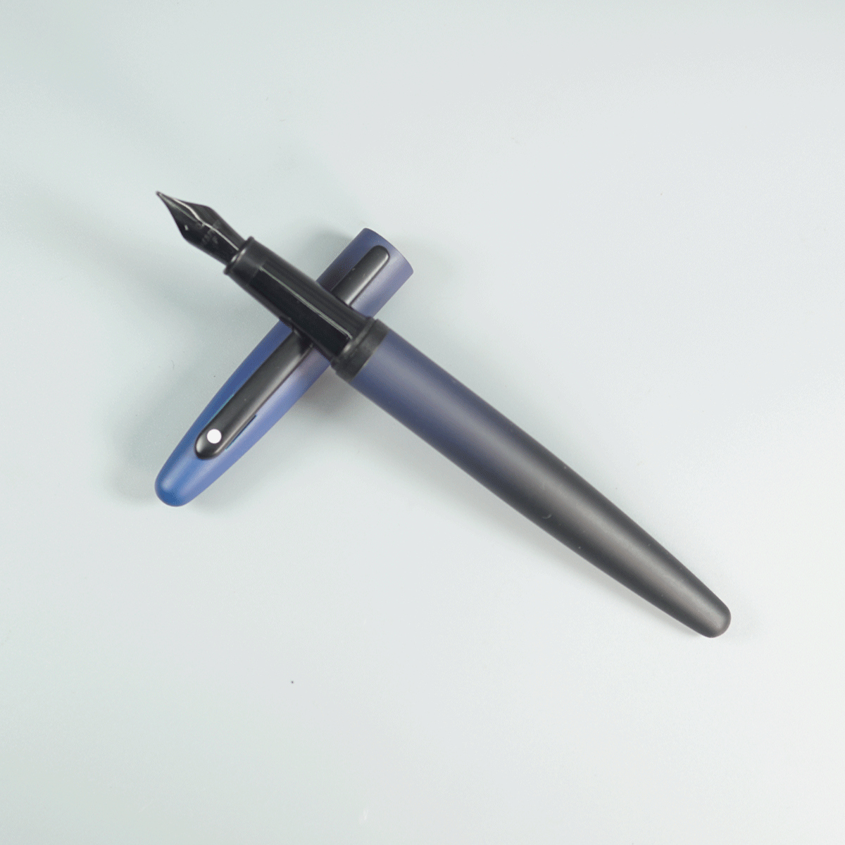 Sheaffer VFM E9429 Matte Blue With Matte Black Trims With Fine Nib Converter And Cartridge Type Fountain Pen SKU 28866