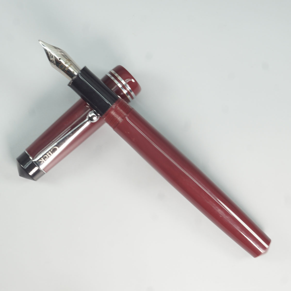 Click Aristocrat Brown Color Body With Silver Clip And No.35 SSF Fine Nib (3 in 1)Eye Dropper Model Fountain Pen SKU 28880
